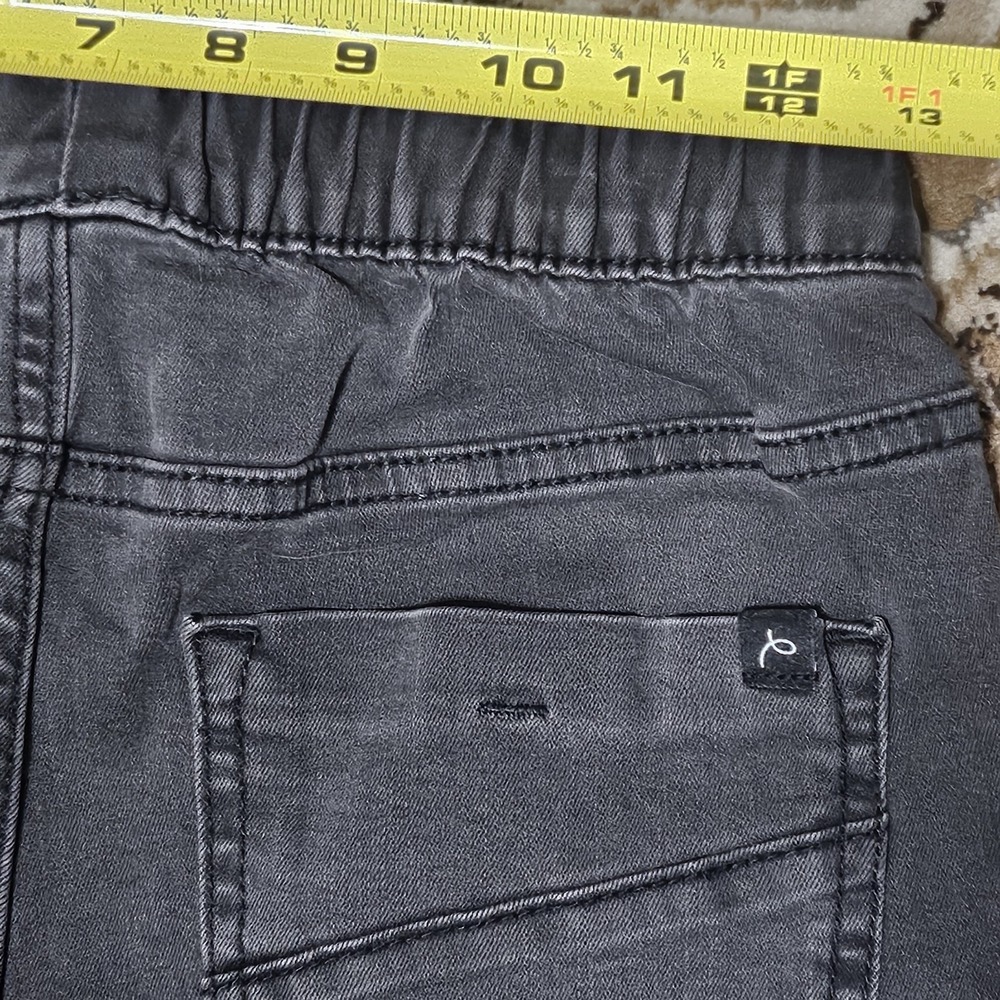 Art Class Boys Super Skinny Jeans Washed Black Gray Stretch Drawstring Size 12 - Picture 5 of 6